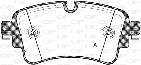 Kit de plaquettes de frein, frein à disque OPEN PARTS BPA1669.08