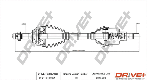 Arbre de transmission Dr!ve+ DP2110.10.0621