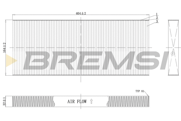 Filtre, air de l'habitacle BREMSI FC0984