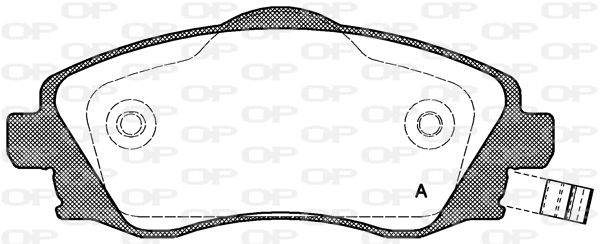 Kit de plaquettes de frein, frein à disque OPEN PARTS BPA0774.02