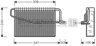 Évaporateur climatisation BUGOBROT 70-MSV455