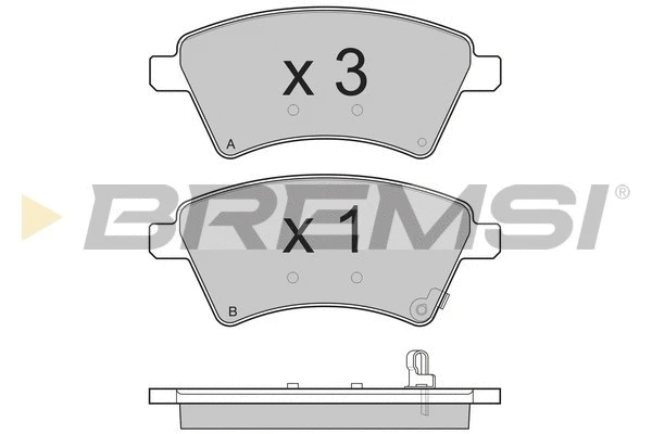 Kit de plaquettes de frein, frein à disque BREMSI BP3242