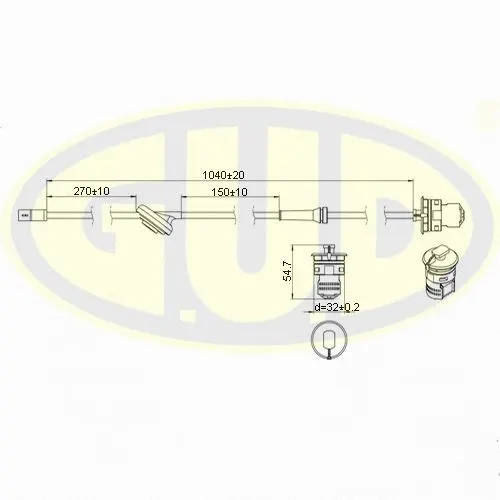 Capteur, vitesse de roue G.U.D. GABS01009
