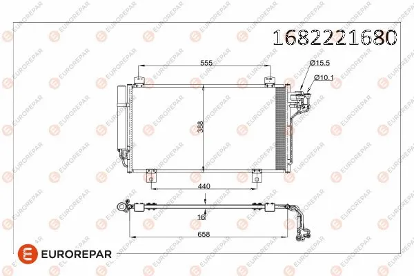 Condenseur, climatisation EUROREPAR 1682221680