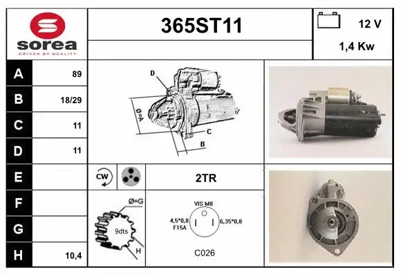 Démarreur STARTCAR 365ST11
