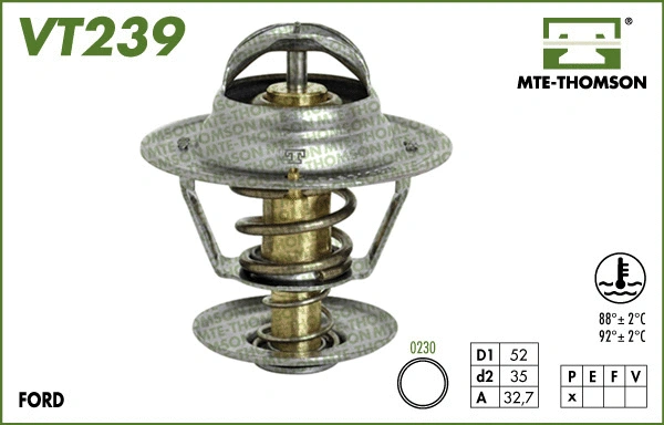 Thermostat, liquide de refroidissement MTE-THOMSON VT239.88