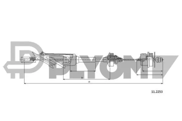 Tirette à câble, commande d'embrayage PLYOM P038077