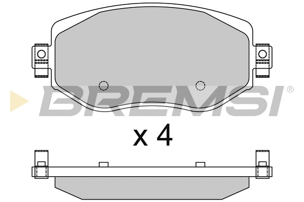 Kit de plaquettes de frein, frein à disque BREMSI BP3737