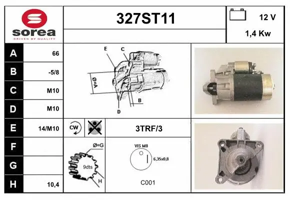 Démarreur STARTCAR 327ST11