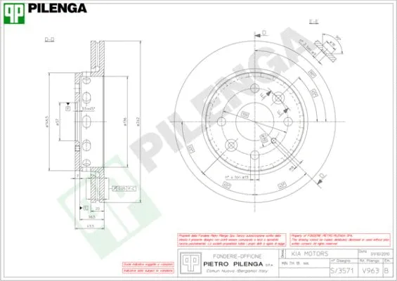 Disque de frein PILENGA V963