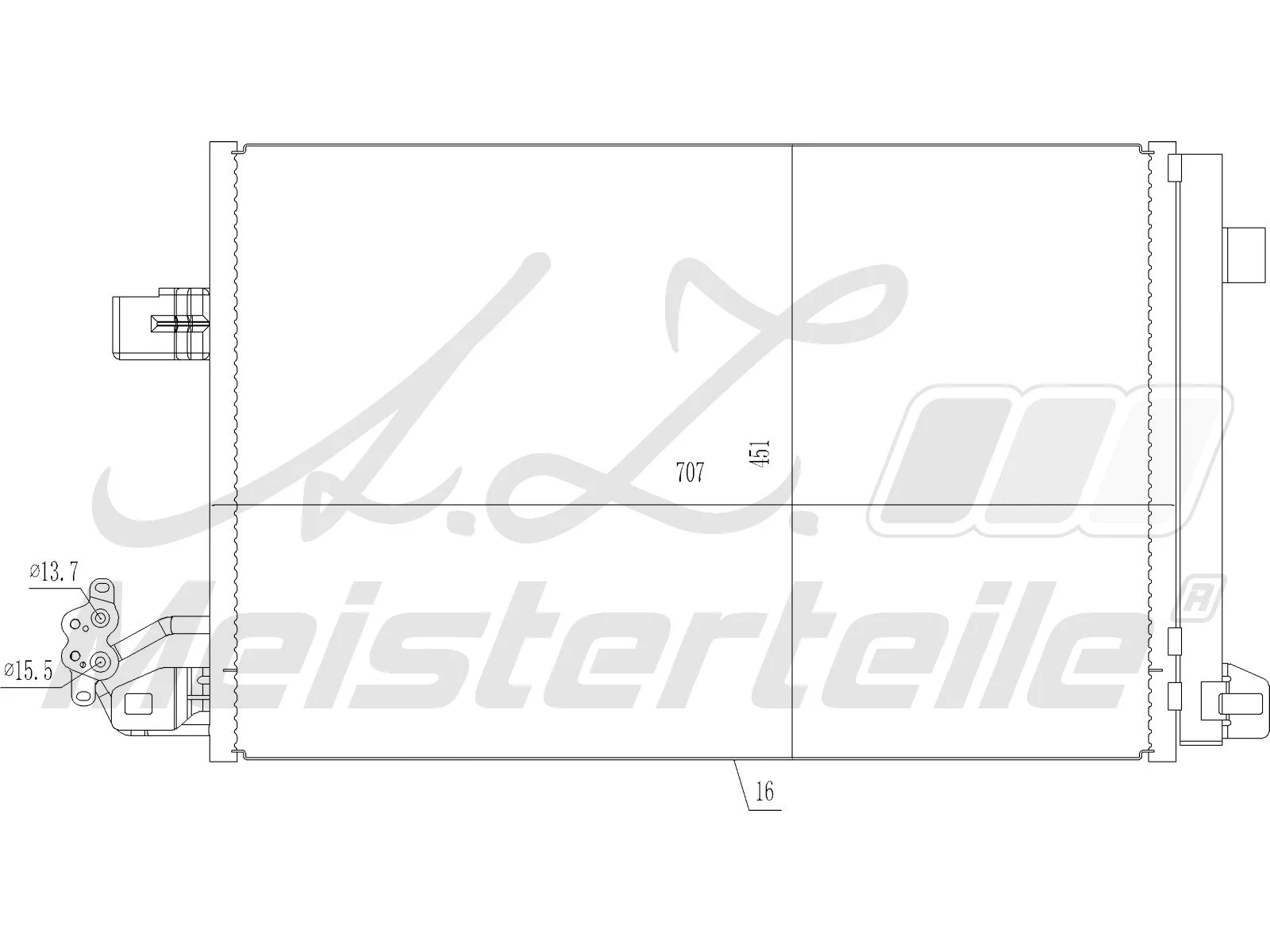 Condenseur, climatisation A.Z. Meisterteile AZMT-45-030-1605