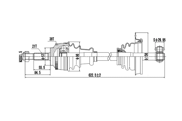 Arbre de transmission DYNAMATRIX DDS250102