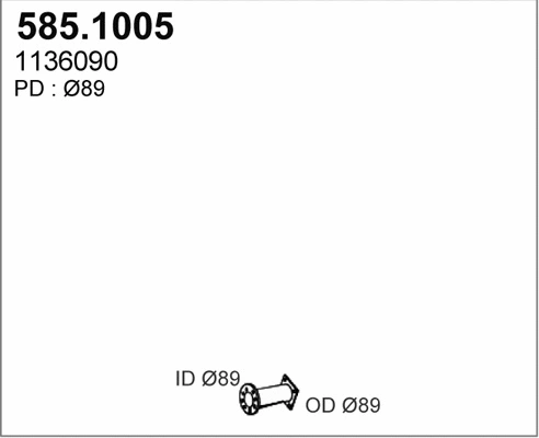 Tuyau d'échappement ASSO 585.1005