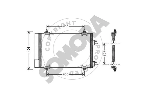 Condenseur, climatisation SOMORA 220760B