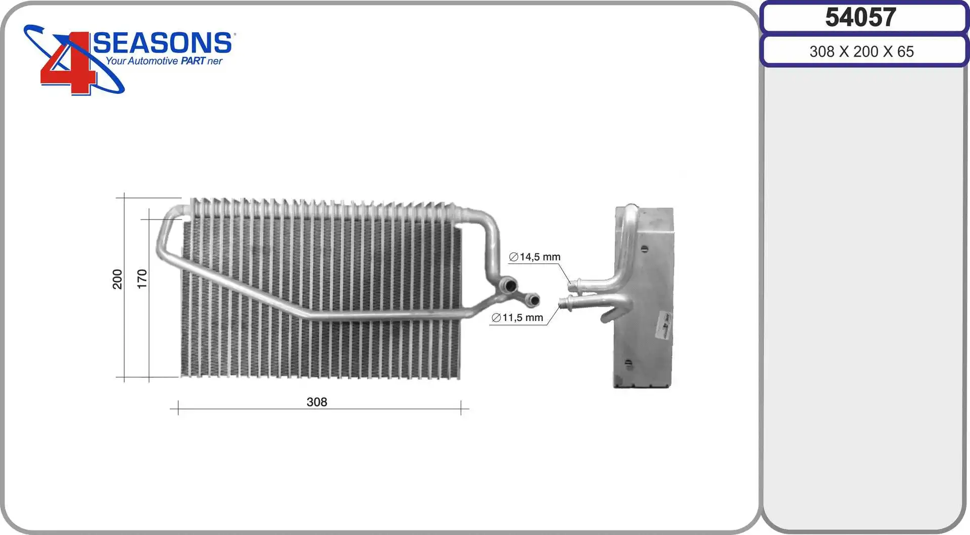 Évaporateur climatisation AHE 54057