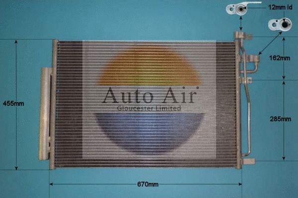 Condenseur, climatisation AUTO AIR GLOUCESTER 16-1372