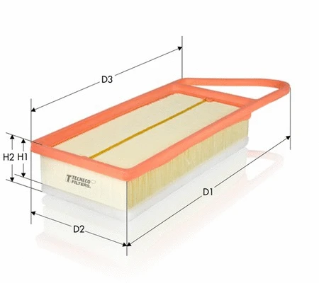 Filtre à air TECNECO FILTERS AR2075PMS