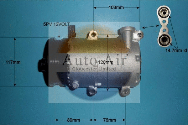 Compresseur, climatisation AUTO AIR GLOUCESTER 14-0099P