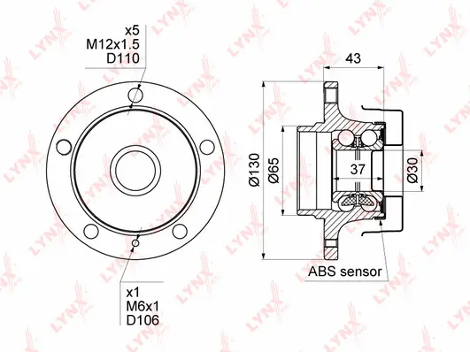 Kit de roulements de roue LYNXAUTO WH-1081