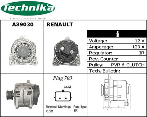 Alternateur Technika A39030