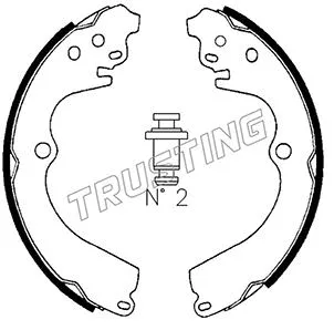 Jeu de mâchoires de frein TRUSTING 110.332