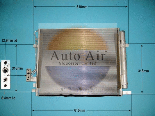 Condenseur, climatisation AUTO AIR GLOUCESTER 16-9806