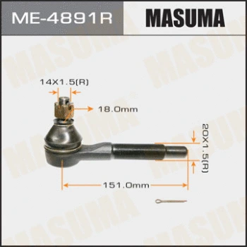 Rotule de barre de connexion MASUMA ME-4891R