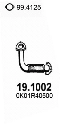 Tuyau d'échappement ASSO 19.1002