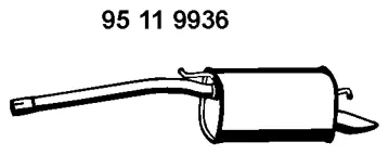 Silencieux arrière EBERSPÄCHER 95 11 9936
