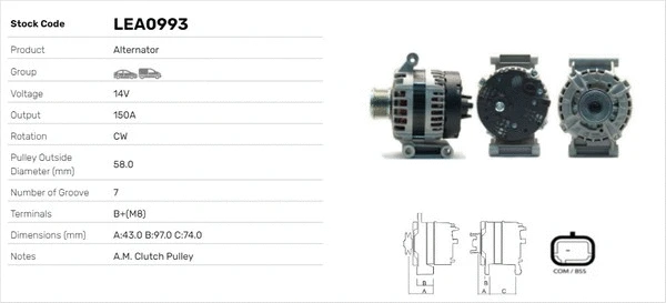 Alternateur LUSA LEA0993