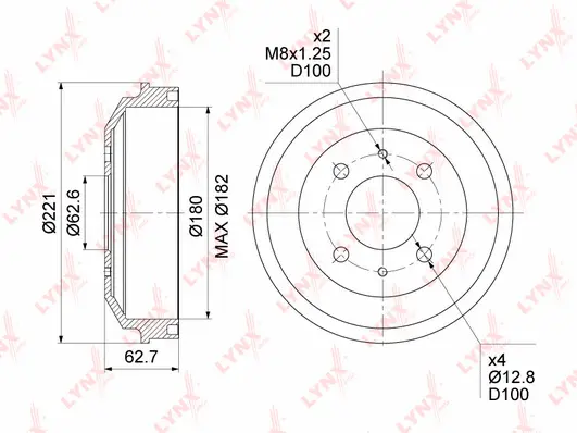 Tambour de frein LYNXAUTO BM-1067