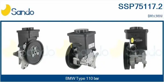 Pompe hydraulique, direction SANDO SSP75117.2
