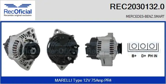 Alternateur RECOFICIAL REC2030132.0
