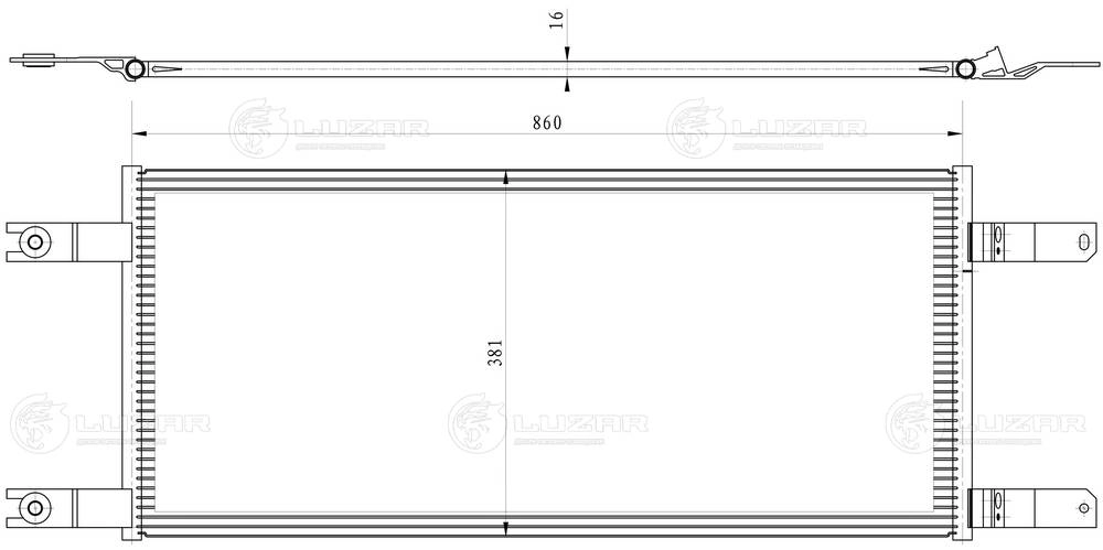 Condenseur, climatisation LUZAR LRAC 2704