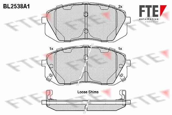 Kit de plaquettes de frein, frein à disque FTE 9010790
