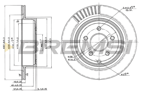 Disque de frein BREMSI CD7506S
