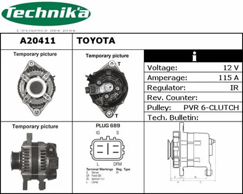 Alternateur Technika A20411
