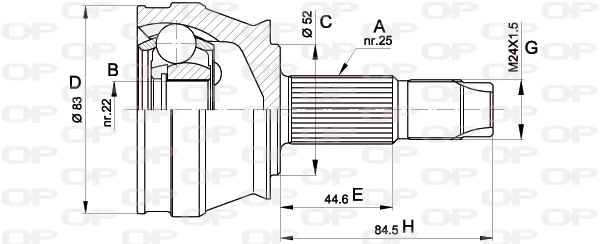 Jeu de joints, arbre de transmission OPEN PARTS CVJ5209.10