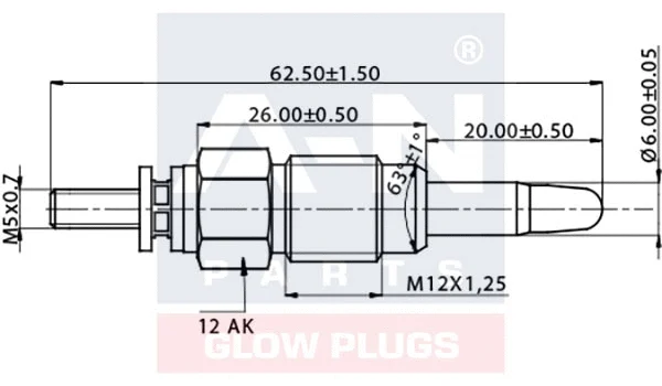 Bougie de préchauffage A-N PARTS A-N059173