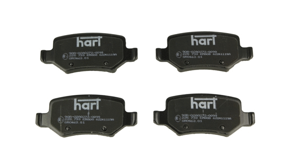 Kit de plaquettes de frein, frein à disque HART 225 733