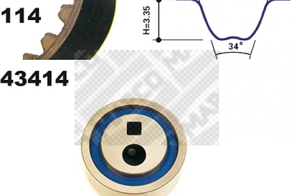 Kit de courroie crantée MAPCO 23414
