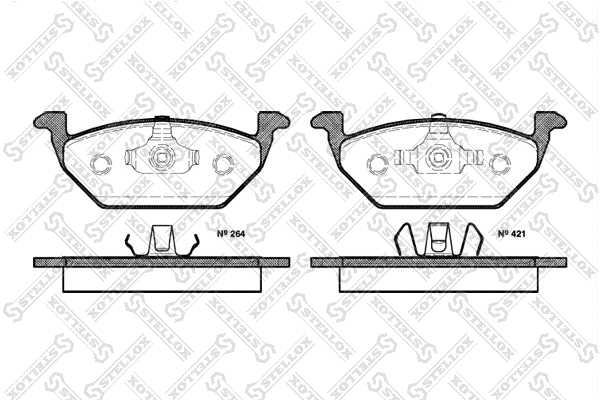 Kit de plaquettes de frein, frein à disque STELLOX 644 020B-SX