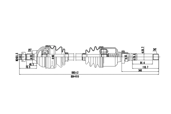 Arbre de transmission DYNAMATRIX DDS245070
