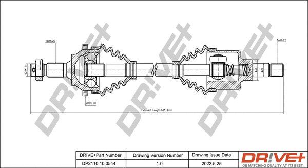 Arbre de transmission Dr!ve+ DP2110.10.0544