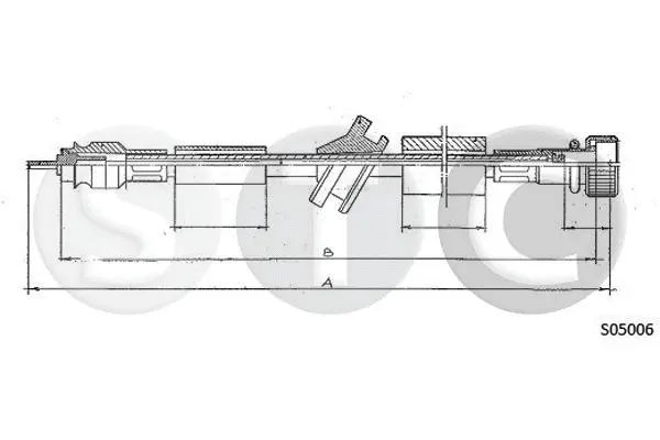 Câble flexible de commande de compteur STC T480913