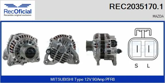Alternateur RECOFICIAL REC2035170.1