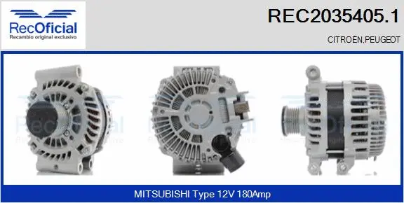 Alternateur RECOFICIAL REC2035405.1