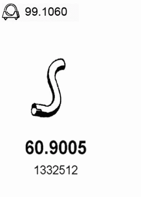 Tuyau d'échappement ASSO 60.9005