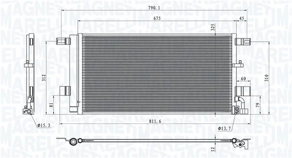 Condenseur, climatisation MAGNETI MARELLI 350203100100