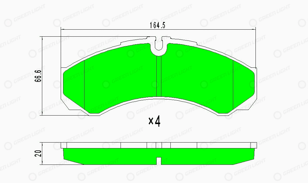 Kit de plaquettes de frein, frein à disque Automotive Adriado GLBP0116